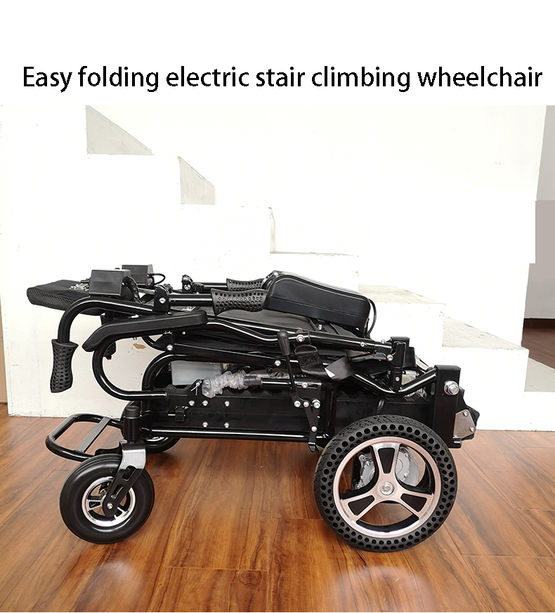 Lightweight Folding Electric Wheelchair For Adults Stair Lift Climbing &amp; Rehabilitation Therapy Supplies