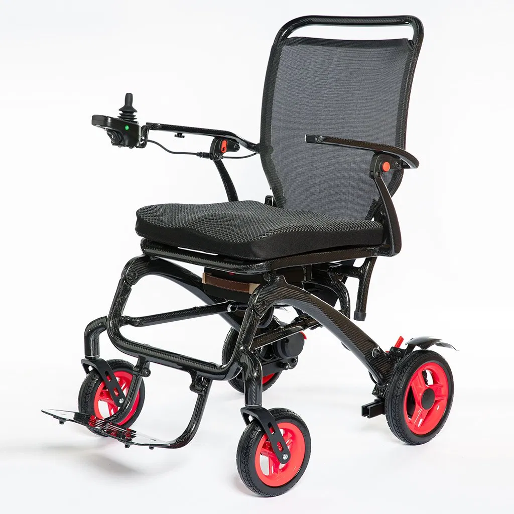 Lightweight Carbon Fiber Folding Electric Wheelchair Power Wheelchair for Airplane Travel
