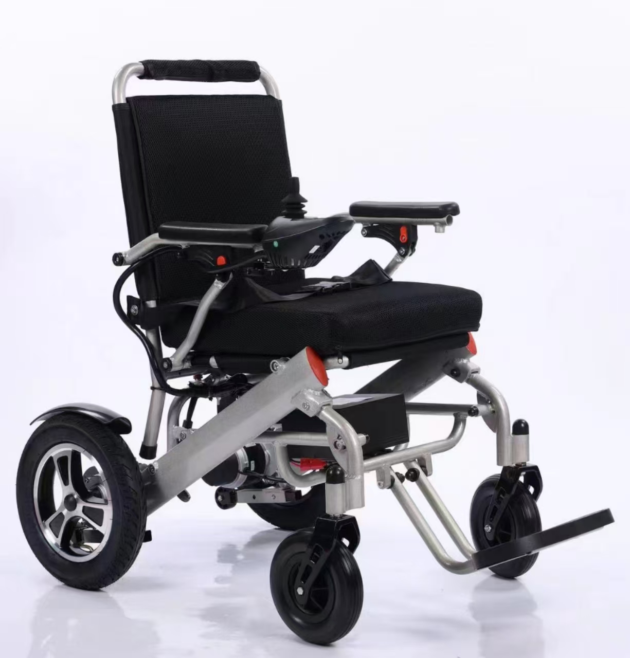 Intelligent Lithium Battery Foldable Electric Remote Controlled Automatic Folding Wheelchair Metal Frame Waterproof Lightweight