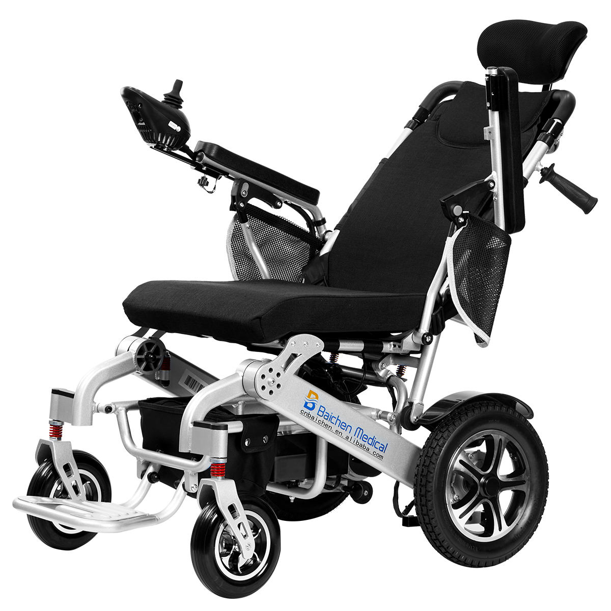 Fully Automatic High Backrest Power Reclining Wheelchair Folding Luxury Remote Control Electric Wheelchair for Adults