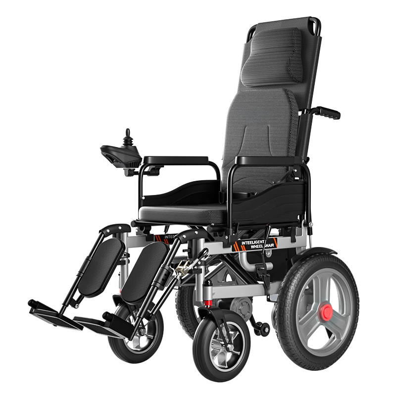 Comfortable Off-Road Wheelchair for Seniors Disabled Reclining Backrest with Stable Range Lithium Battery Capacity Wheelchair