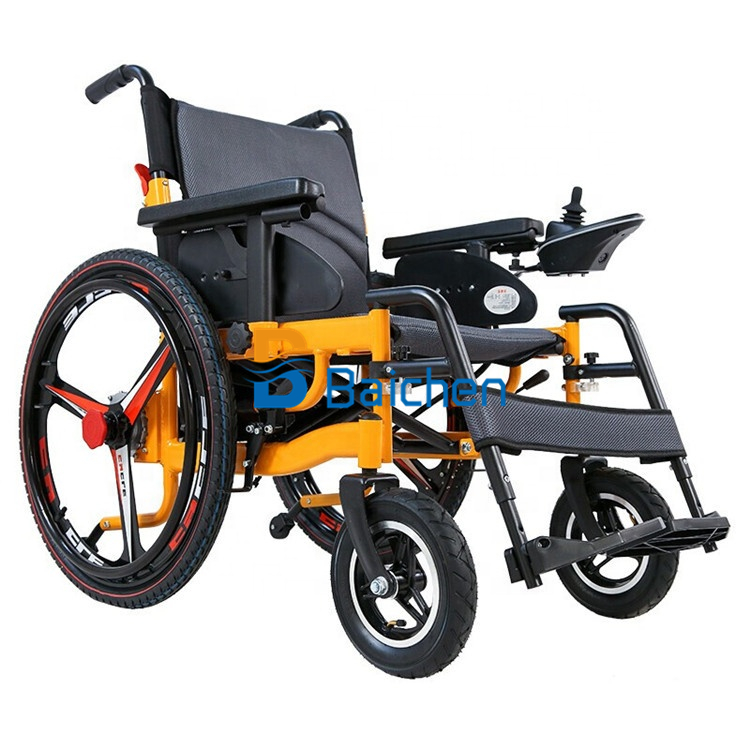 Cheap Price 24V 12Ah Battery Folding Electric Automatic Wheel Chair Wheelchair