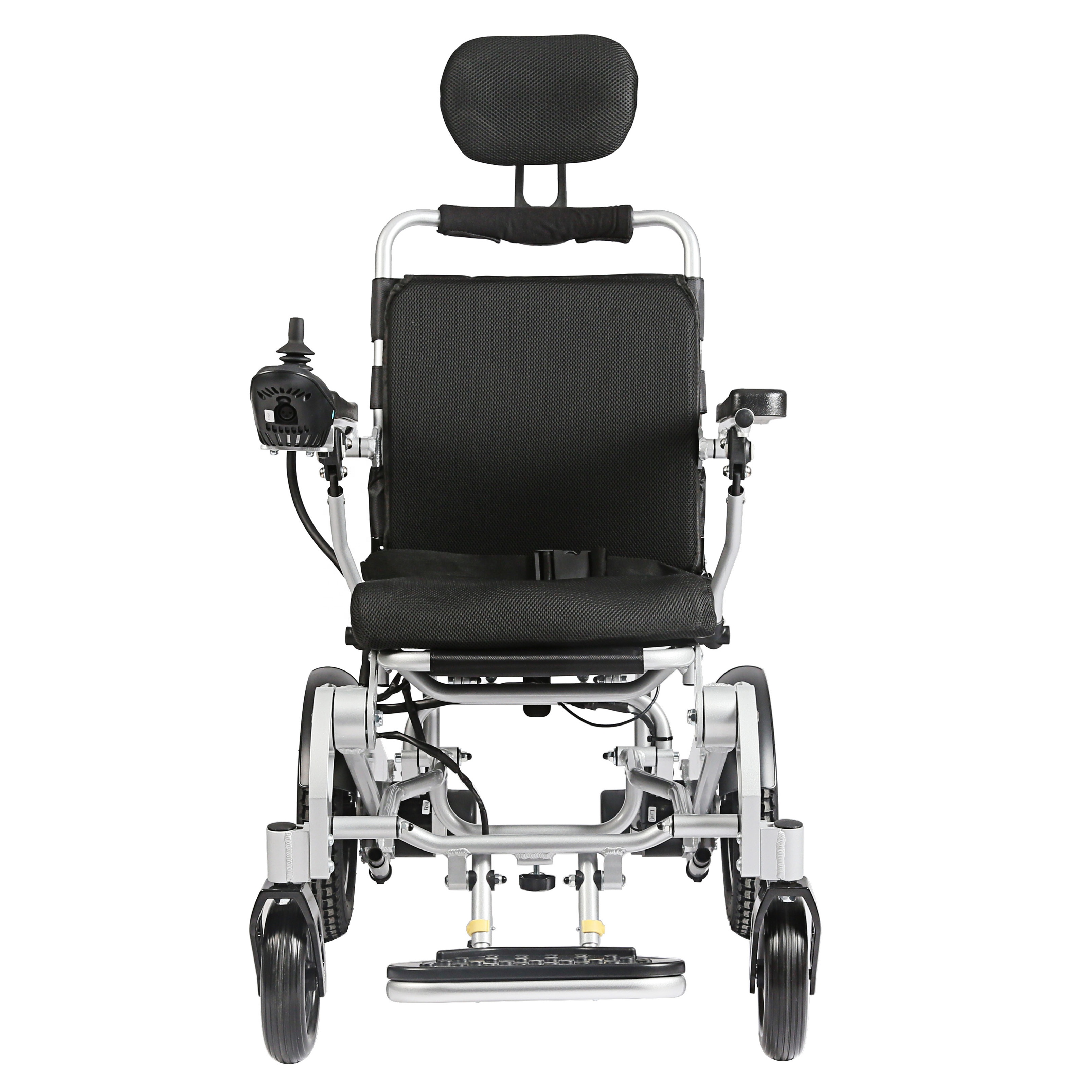 Lithium Battery One Key Folding Tilting Back Power Electric Wheelchair with Electromagnetic Brake