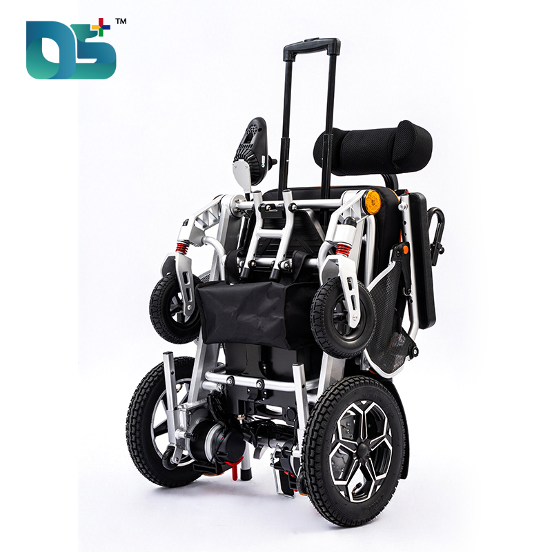 Adult Elderly Disabled Comfortable Detachable Neck Support Headrest Seat 47cm Foldable Backrest Reclining Electric Wheelchair
