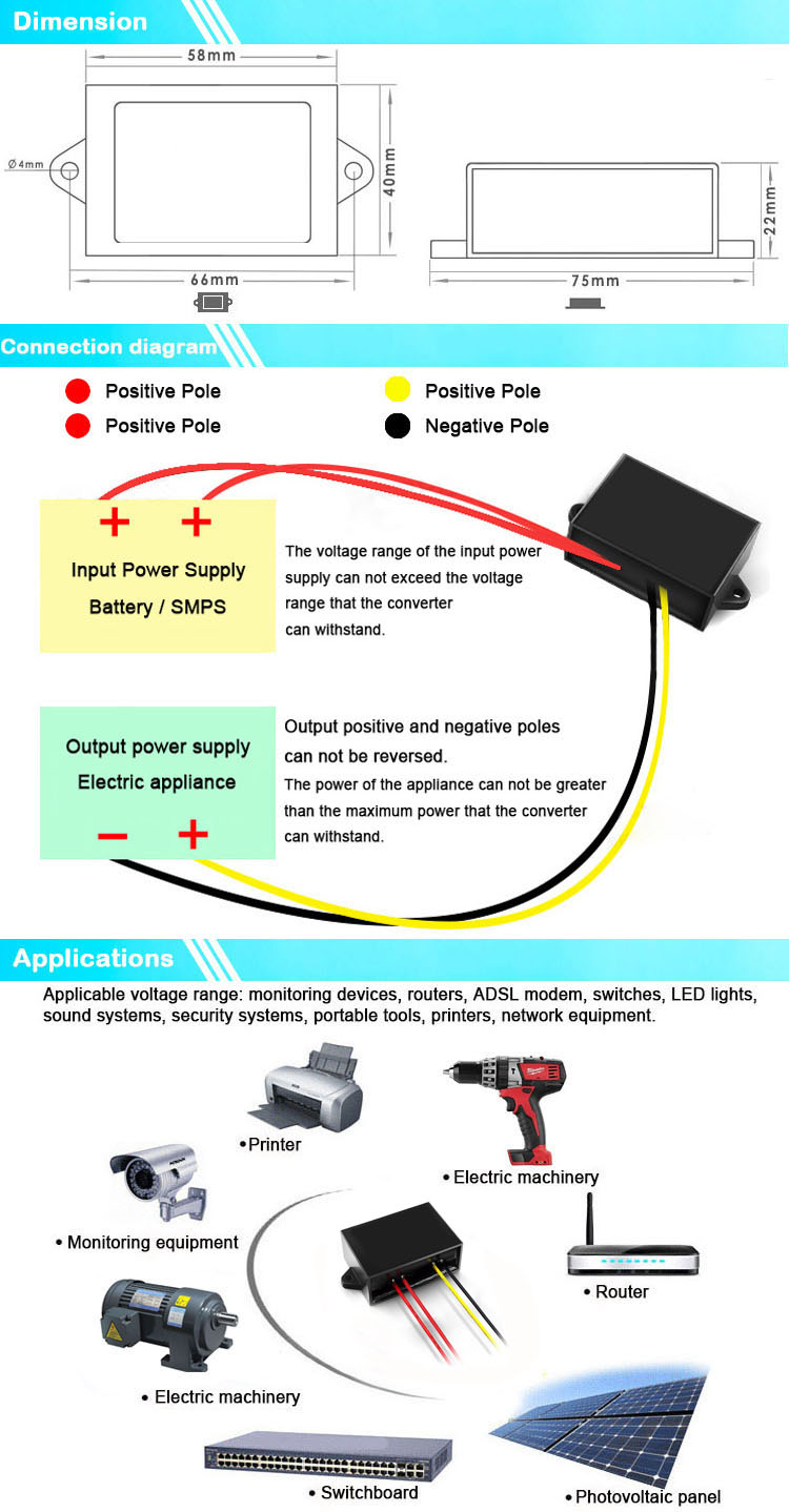 Waterproof 2A 24v Ac to Dc24v Camera Motor Monitoring Car 24vac to 24vdc Ac Dc Converter