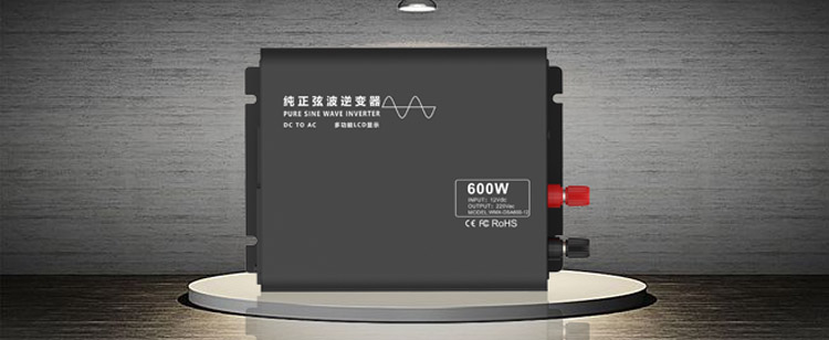 Multi-protection LCD Display 12V/24V/48V to 120V 60Hz 600Watts 600W DC AC Pure Sine Wave Converter Power Inverter