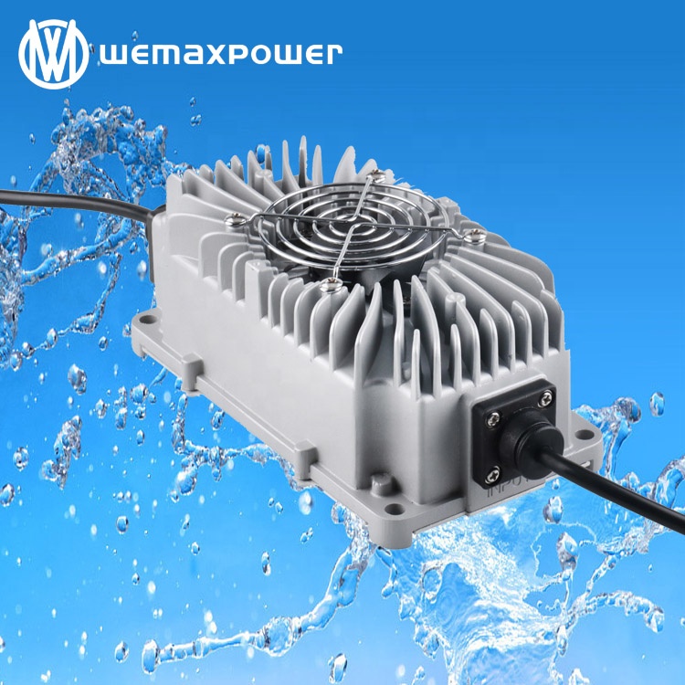 Waterproof 12V-72V Lead Acid Li-ion Lithium Intelligent Smart Portable Battery Charger CE Certified 1 Year Warranty