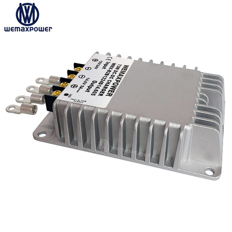 Wemaxpower Waterproof Battery to Battery  9-16V to 14.6V Max Charge Current 10A DC to DC Lithium Life-po4 Battery Charger