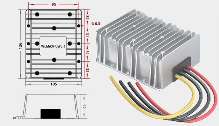 12v 24vdc 36v 48vdc Buck boost 24vdc 21a 22a 25a 500w 600w Voltage Regulator 48v to 24v Dc Dc Step up Down Converter