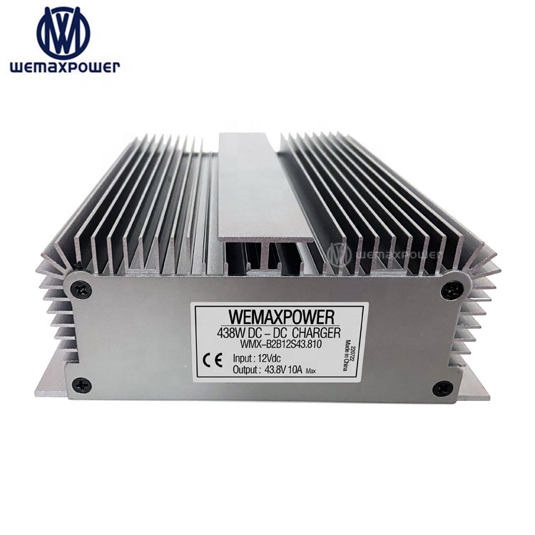 Factory Price Charging 36V RVs/ Truck / Boat Life-po4 Battery Dc 12V  to Dc 43.8V 10A DC-DC Battery Charger
