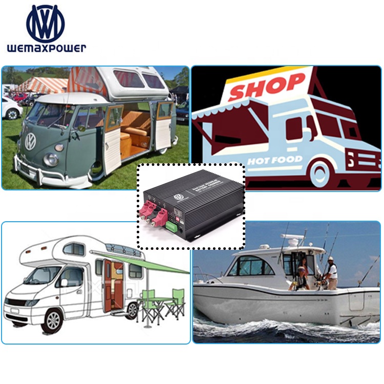 WEMAXPOWER Dual Battery 30A & Solar 20A Smart 12V-14.6V DC to DC Charger APP Control Aluminum RVs Campers