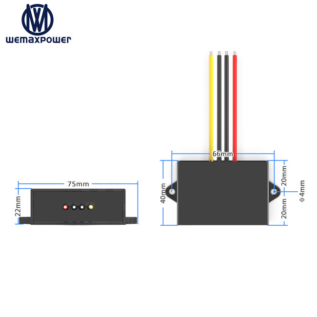 WEMAXPOWER Waterproof IP67 12vdc to 24vdc 1A Car boost Voltage Regulator Step up Module Dc Dc Converter 12v 24v