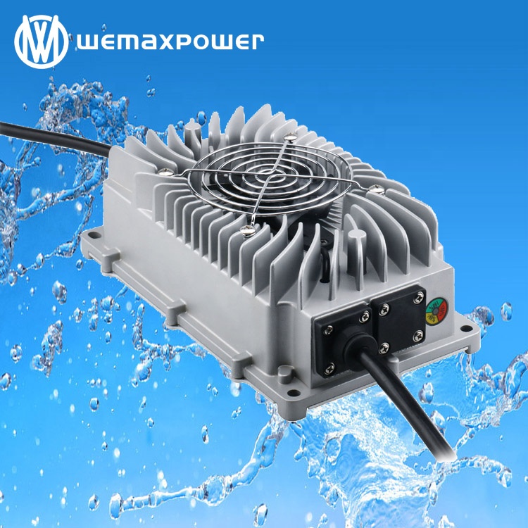 Waterproof 12v 25a 24v 18a 36v 12a 48v 10a 60v 8a 72v 6a Lead Acid Li-ion LiFePO4 Intelligent Smart Battery Charger WEMAXPOWER