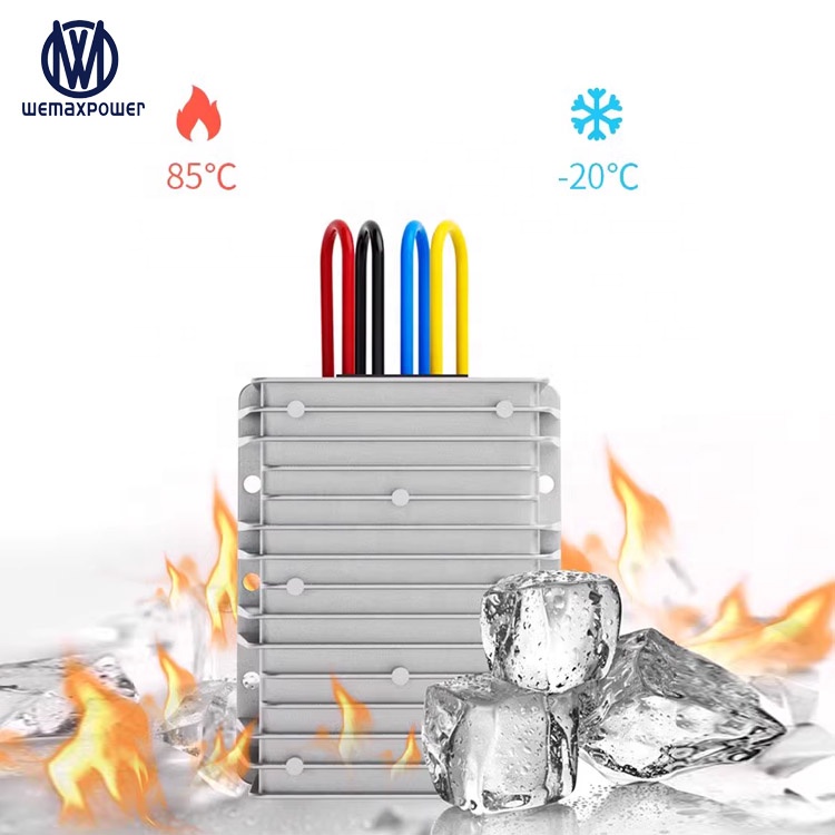Isolated DC/DC Converter 50-100V to 12V Step-Down 15A 96% Efficiency IP67 Waterproof for Motor Applications