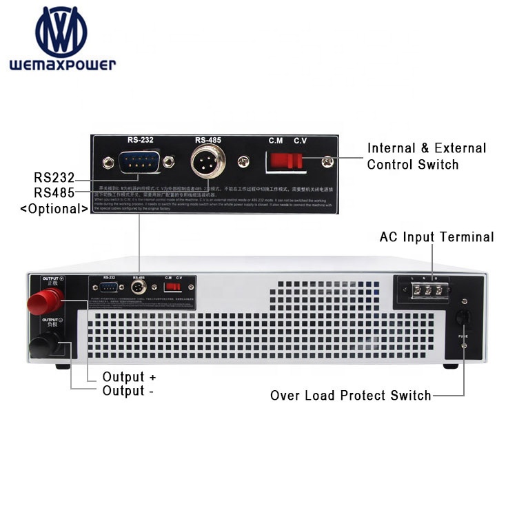 Variable Ac-dc 50vdc 50amp Regulated Switching Mode 2500W 380vac 220vac 110vac to 0-50v 50A Adjustable Dc Power Supply