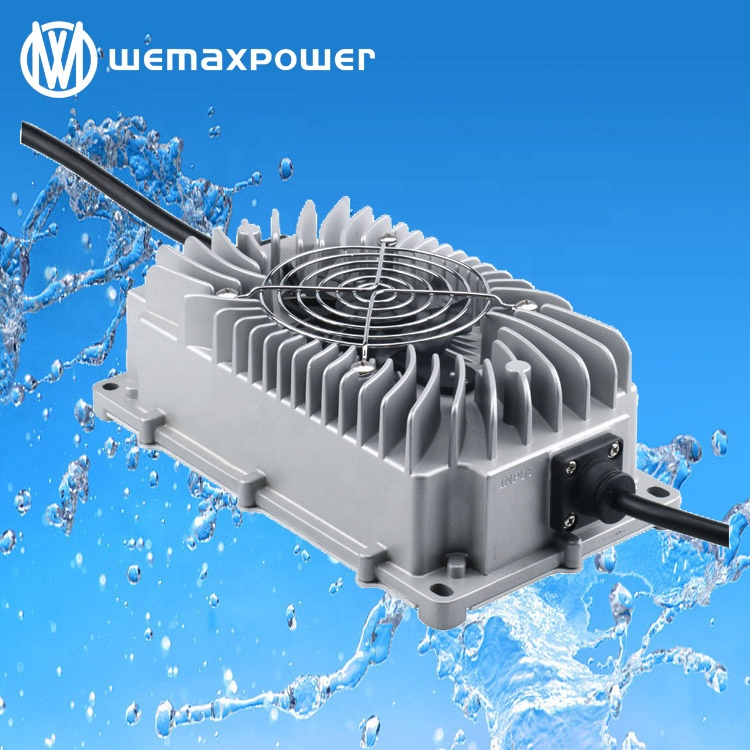 Waterproof 12v 25a 24v 18a 36v 12a 48v 10a 60v 8a 72v 6a Lead Acid Li-ion LiFePO4 Intelligent Smart Battery Charger WEMAXPOWER