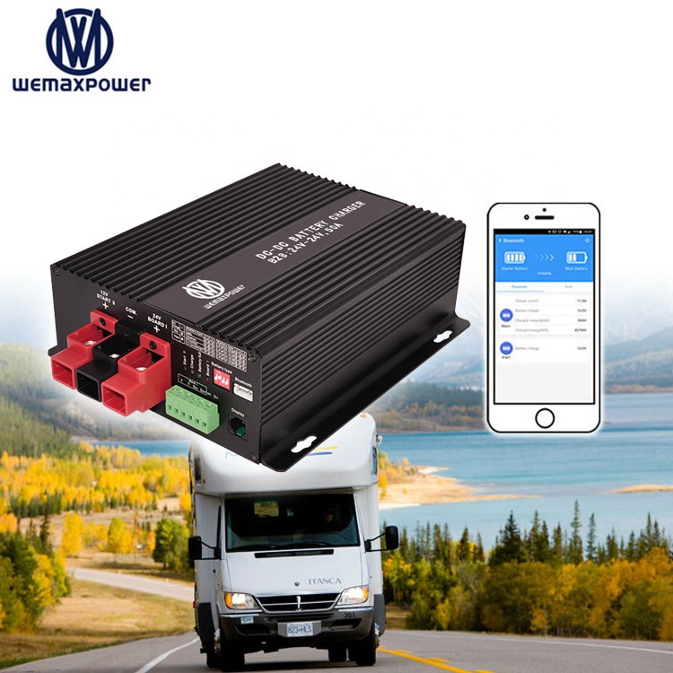 Lead Acid Life-po4 Lithium-ion 50Amp Smart Vehicle Buck Boost Battery Charger DC 24V to DC 24V 25.2v 29.2v 29.4v