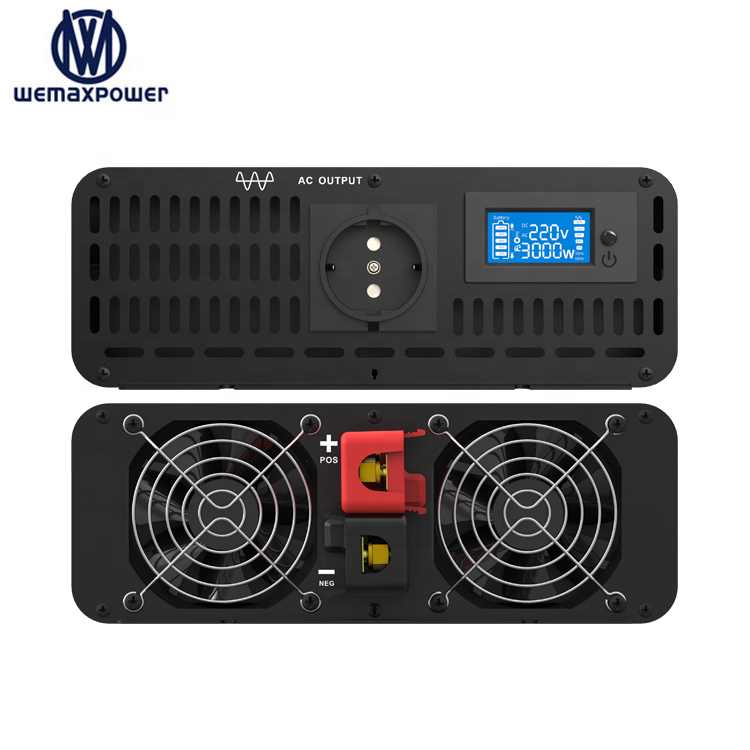 High Quality Peak Power 6000W Rate Power 3000w 12v 24v 36v 48v Dc to Ac 220v 230v 240v 3000 Watt Pure Sine Wave Power Inverter