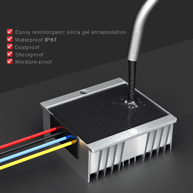 Isolated DC/DC Converter 12V 8A 96W for Home Air Conditioner & Motor-IP67 Waterproof Aluminum Shell