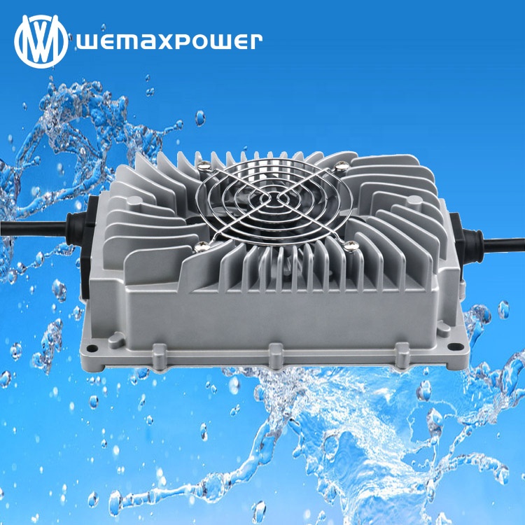 Waterproof 12v 25a 24v 18a 36v 12a 48v 10a 60v 8a 72v 6a Lead Acid Li-ion LiFePO4 Intelligent Smart Battery Charger WEMAXPOWER