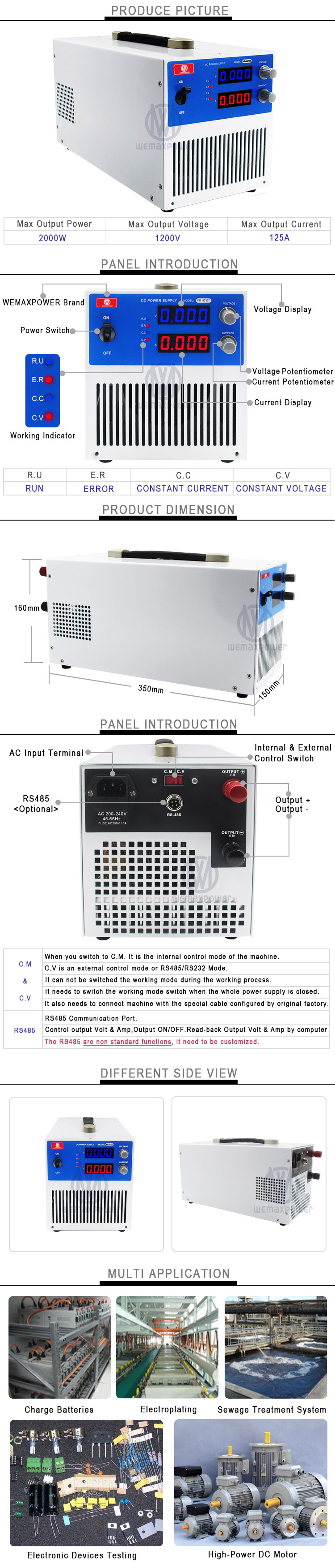 Adjustable DC Power Supply Detailed Diagram