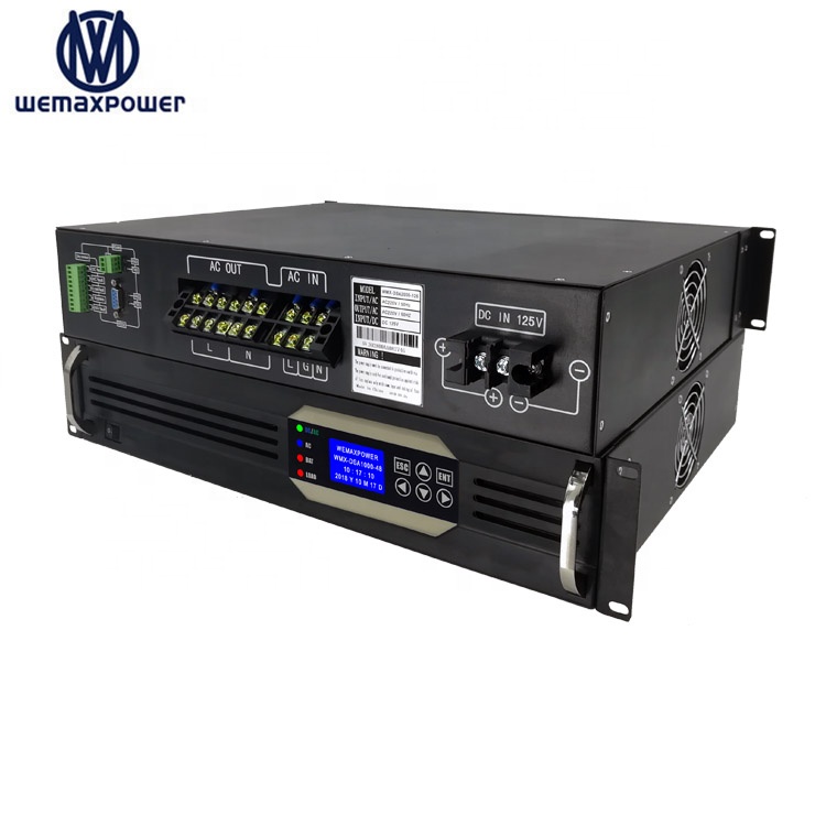 HIgh Frequency 19inch 2U 125VDC to AC 220V 50HZ 1/2/3/4/5/6KVA  Pure Sine Wave Telecom Dc to Ac Power Inverter