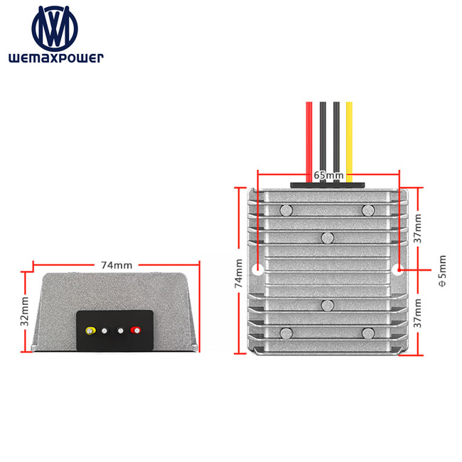 High Efficiency 96% Car Laptop Notebook Voltage 24vdc Step Down 19vdc Module 8A 24v Dc to 19v Dc Converter