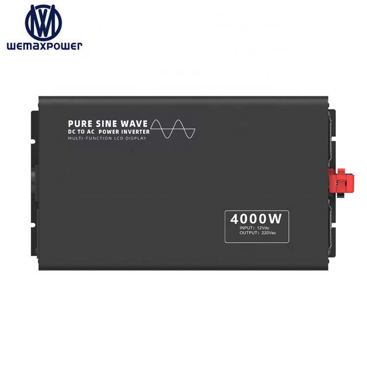 Smart LCD Display 4000W DC to AC 12V 24V 48V to 220V 230V 240V High Frequency DC AC 4000w Watts Pure Sine Wave Power Inverter