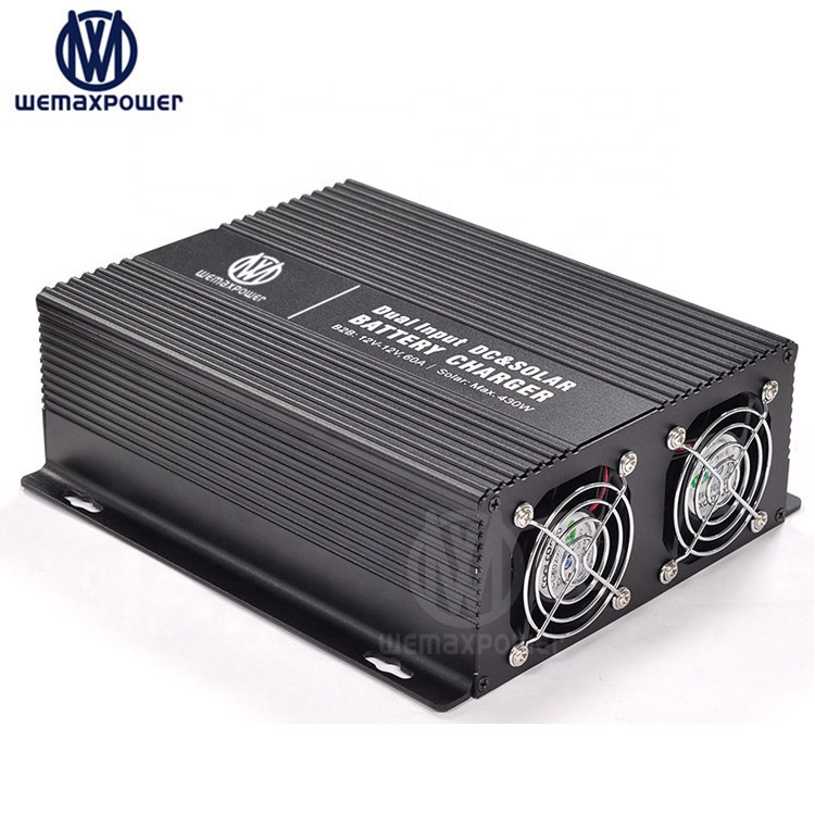 DC & Solar to DC Dual Input APP Smart Control Camper Recreational Vehicles 12v to 12v 14.6v 16.8v Battery to Battery Charger