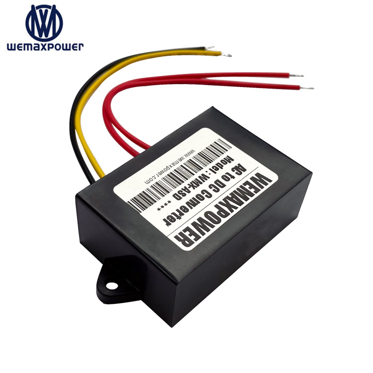 WEMAXPOWER IP68 5a Car Monitoring Ac-dc Voltage Transformer 24v Ac to 12v Dc Converter Module for Security System