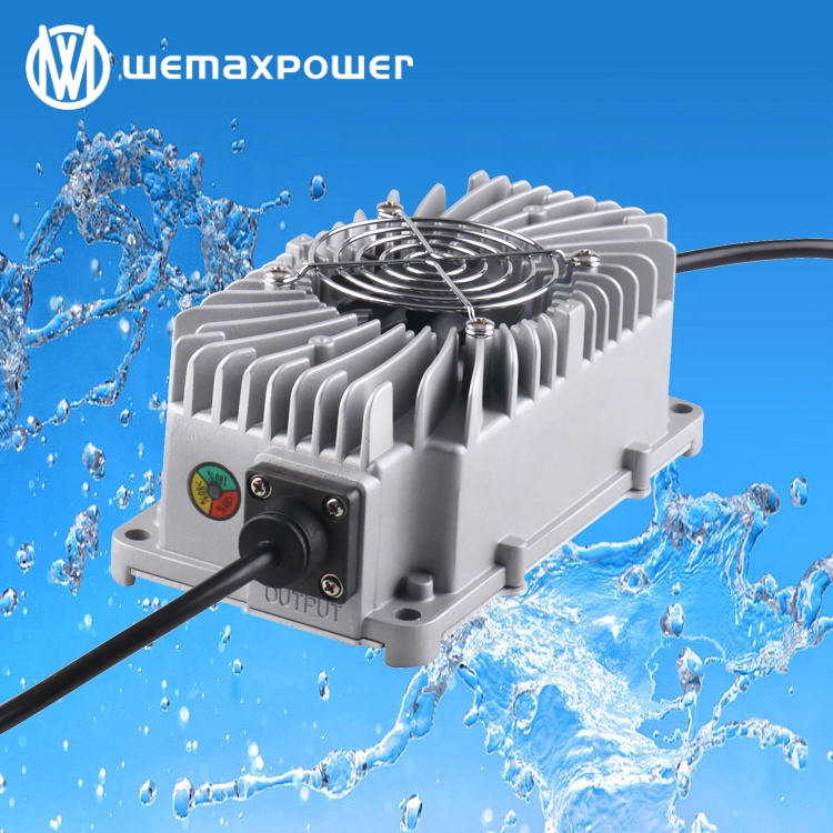 Waterproof 12V-72V Lead Acid Li-ion Lithium Intelligent Smart Portable Battery Charger CE Certified 1 Year Warranty