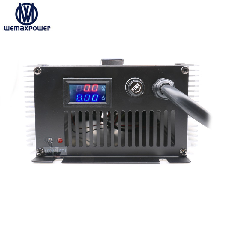 WEMAXPOWER 12v 60a Lithium Battery Charger 300AH 500AH Lead Acid Lithium Ion Car Motorcycle Scooter Smart 14.6v 14.7v Chargers