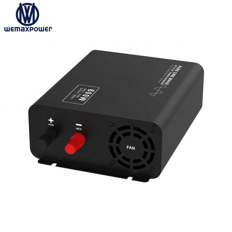 Multi-protection  LCD Display 12V/24V/48V to 120V 60Hz 600Watts 600W DC AC Pure Sine Wave Converter Power Inverter