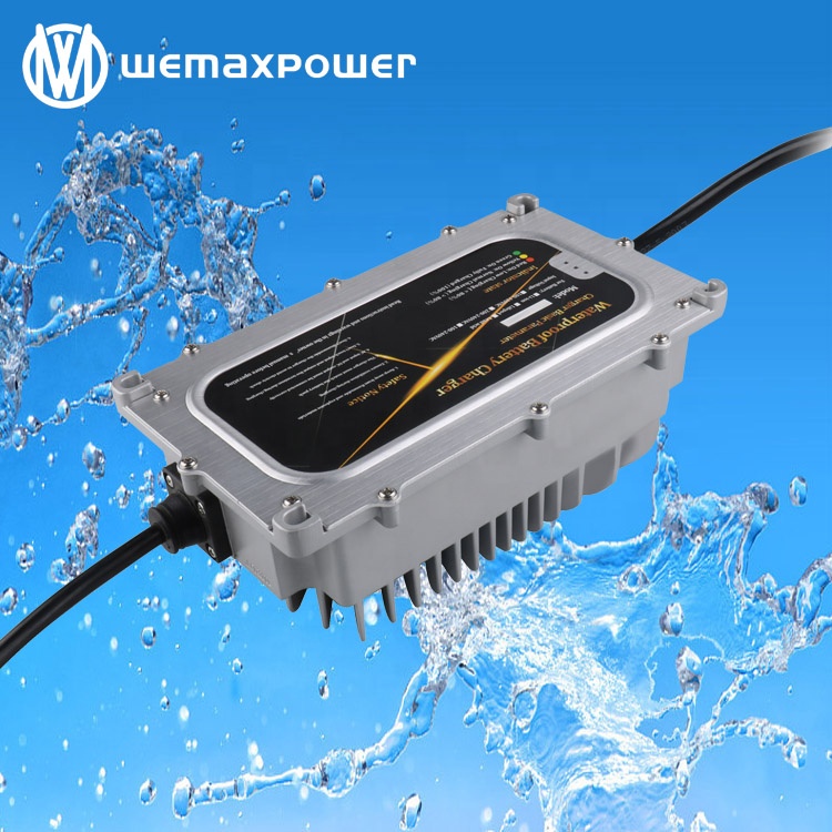 Waterproof 12v 25a 24v 18a 36v 12a 48v 10a 60v 8a 72v 6a Lead Acid Li-ion LiFePO4 Intelligent Smart Battery Charger WEMAXPOWER