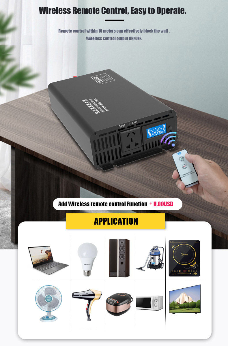 Features of pure sine wave power inverter