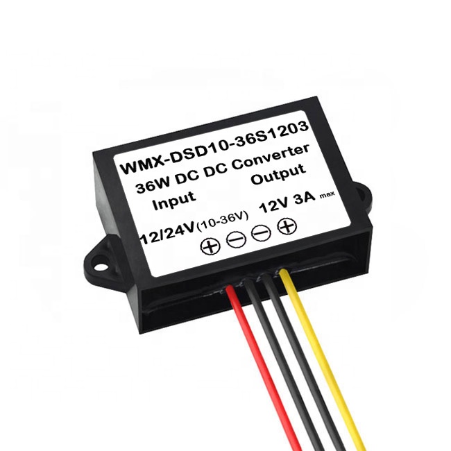 Waterproof Step up Down 12vdc 24vdc Voltage Regulator 3A 12/24v 12v 24v to 12v Buck boost Converter Dc Stabilizer