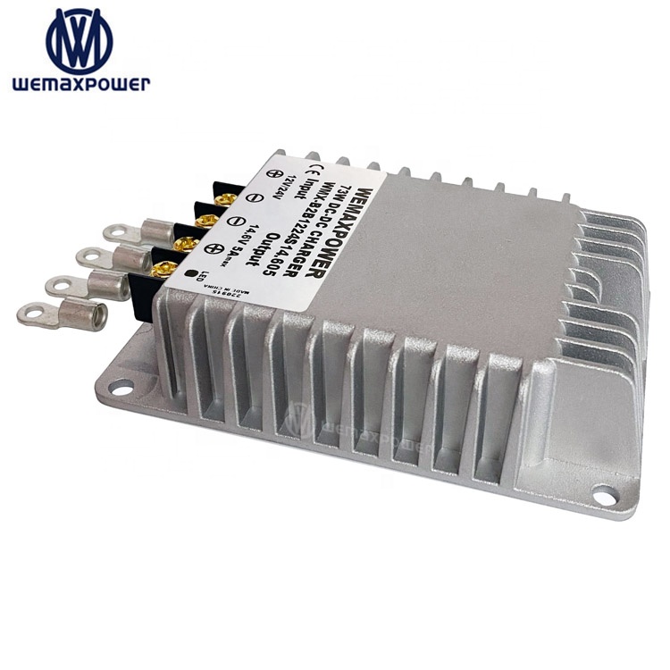 Constant Current Full Automatic Waterproof Vehicle 12V to 14.6V 5A DC to DC Buck and Boost Battery Charger