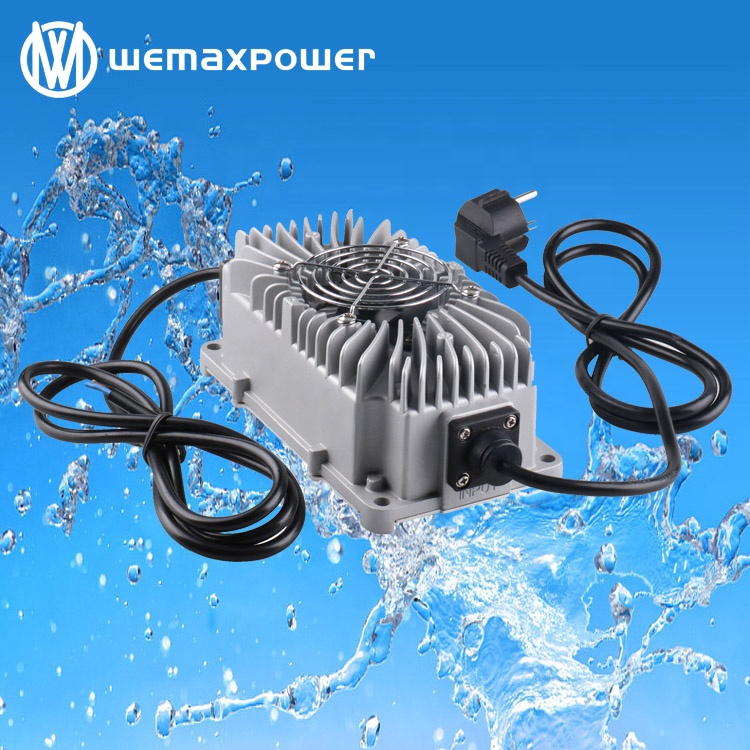 Waterproof 12V-72V Lead Acid Li-ion Lithium Intelligent Smart Portable Battery Charger CE Certified 1 Year Warranty
