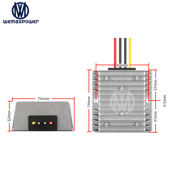 High Efficiency 96% Forklift Truck Car Bus Boat Voltage Buck Step Down Transformer 60v to 24v 10a Dc Dc Converter