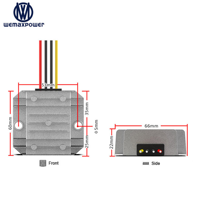 Waterproof Industrial Motor Car Voltage Regulator 3A 12VDC to 28VDC Boost Step-Up DC/DC Converter IP67