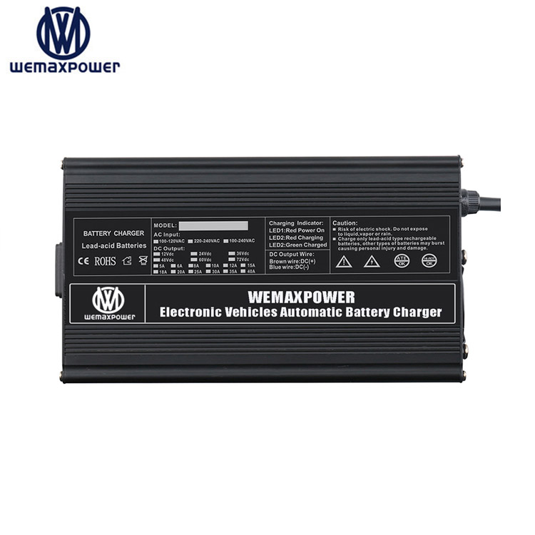WEMAXPOWER E Rickshaw Electric Vehicle Scooter Wheelchair Lead Acid Lithium Ion LifePO4 25a 12v Battery Charger