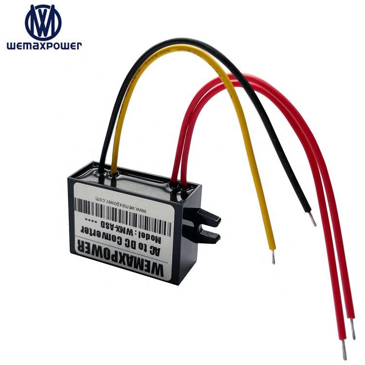 Waterproof 1A 24vac to 12vdc Ac-dc Converter Voltage Regulator 24v Ac Step Down 12v Dc for Security Monitoring Printer Router