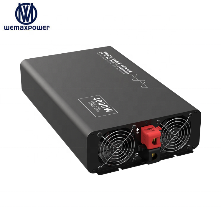 Smart LCD Display 4000W DC to AC 12V 24V 48V to 220V 230V 240V High Frequency DC AC 4000w Watts Pure Sine Wave Power Inverter