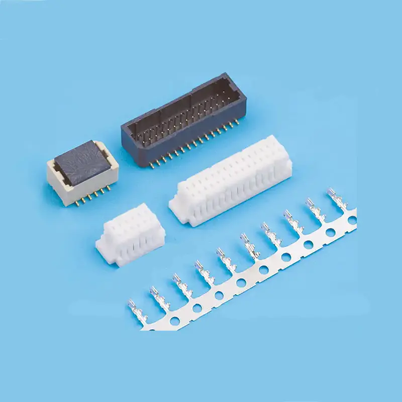 China SHLD 1.0mm Pitch Dual Row Vertical Horizontal SMT H-Type Locking Gold Plated Wire to Board Connector Housing with Terminals Manufacturer, Suppliers