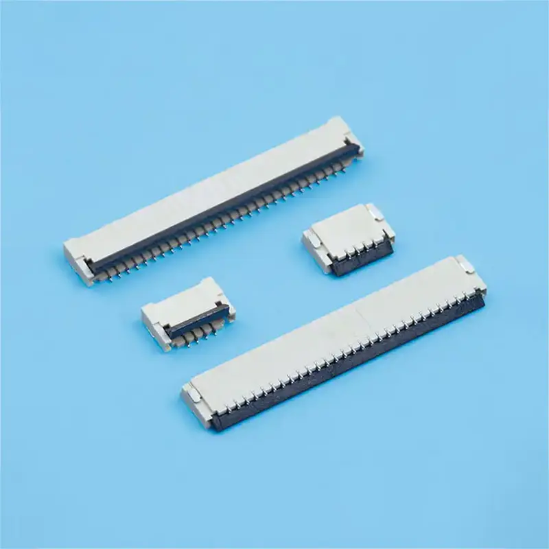 Wholesale FPC/FFC 1.0mm pitch 2.0mm 2.7mm height flip cover horizontal SMT ribbon cable connector Manufacturers, Suppliers
