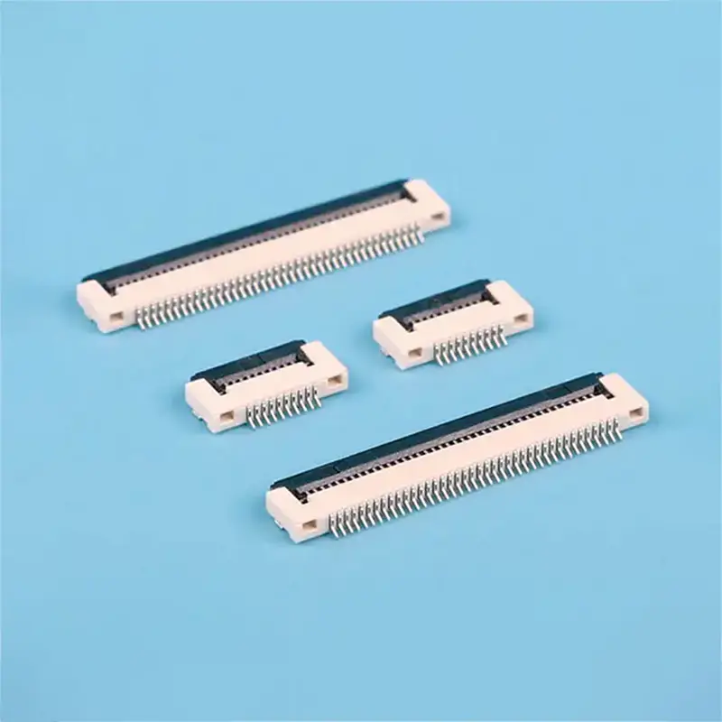 High-Quality 0.5mm Pitch 1.5H Slim Profile, Flip-Lock Bottom Contact FPC/FFC Connector, Horizontal SMT Type (4-60 Positions) Factories, Factory