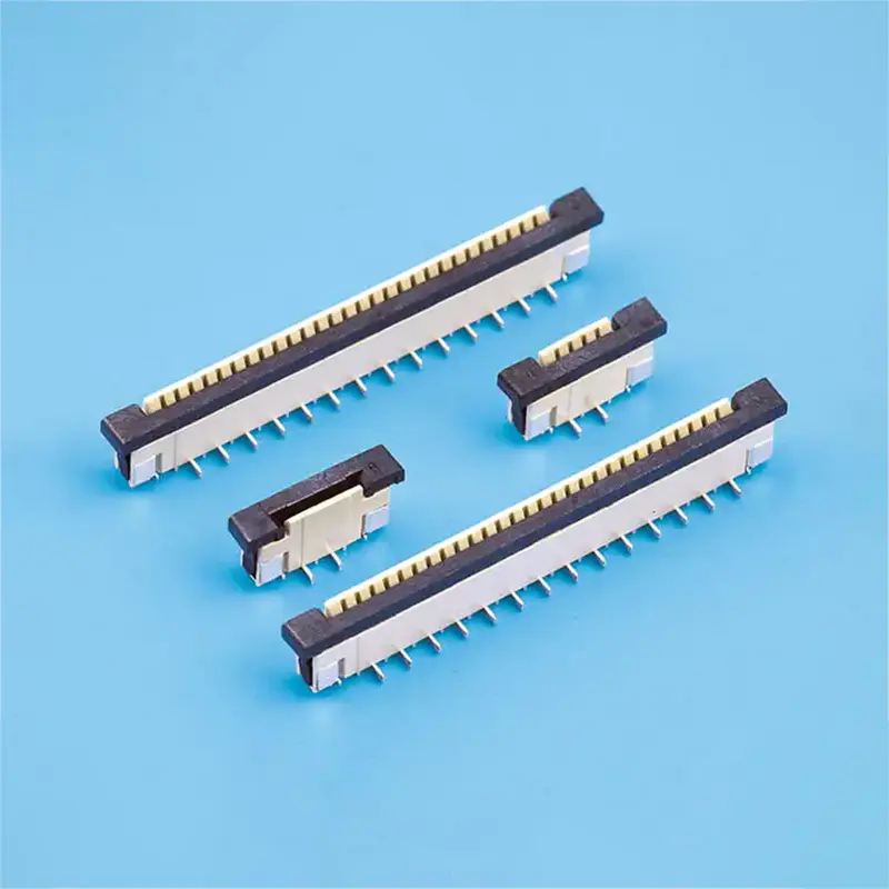Wholesale FPC Connector FFC 1.0mm Pitch Vertical SMT Push Pull Lock Connector 5.5mm Height Single Row Socket for Flat Flex Cable Manufacturers, Suppliers