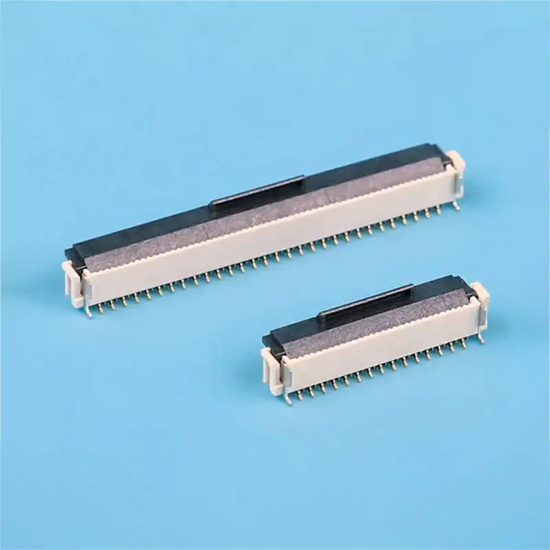 Wholesale ‌FPC FFC 0.5mm Pitch Vertical SMT 5.2H 5.4H Flip-Cover Latch Connector Suppliers, Factories