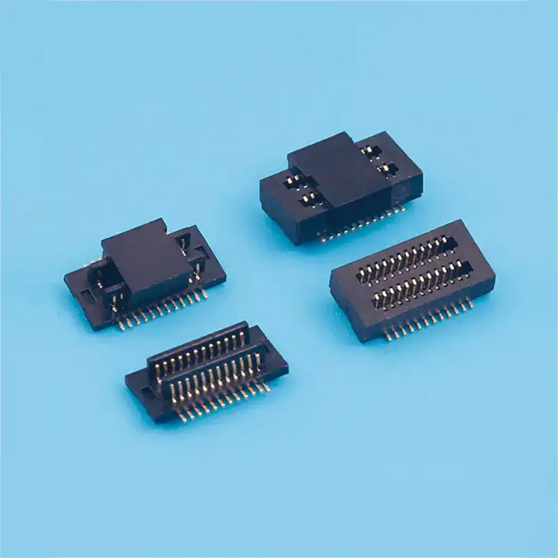 China BTB 0.5mm 0.8mm Pitch Dual-Slot Board to Board Connector Vertical SMT Male Female Header Socket for PCB Manufacturers, Supplier