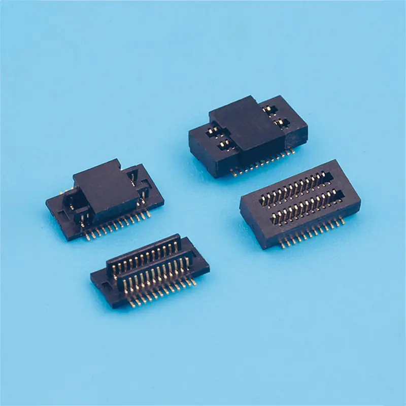 China BTB 0.5mm 0.8mm Pitch Dual-Slot Board to Board Connector Vertical SMT Male Female Header Socket for PCB Manufacturers, Supplier